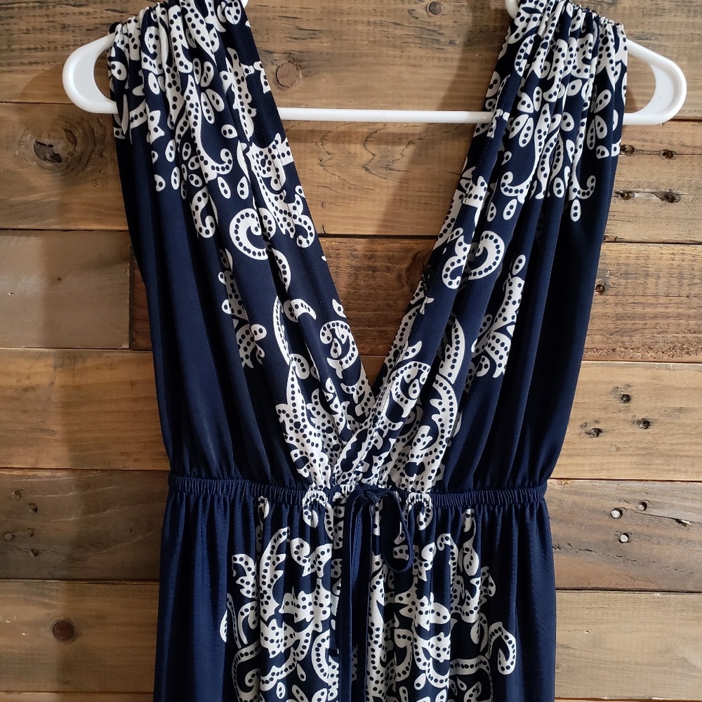 Blue and White off shoulder dresses
